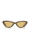 Jacquemus Curvo Acetate Sunglasses In Brown