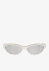 Jacquemus Curvo Cat-eye Sunglasses In Neutral