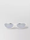 Jacquemus Curvo Cat Eye Sunglasses With Silver Lenses In White