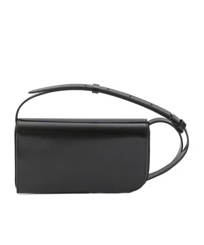 Jacquemus Curvo Leather Crossbody Bag In Black