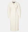 Jacquemus Long Coat With Notched Lapel And Vent In White