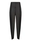 Jacquemus Pleated Curzio Wide-leg Trousers In Black