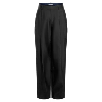 Jacquemus Curzio Flared Pants In Burgundy