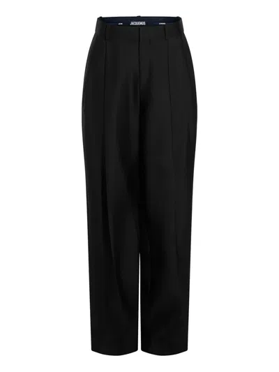 Jacquemus Curzio Pleated Trousers In Black