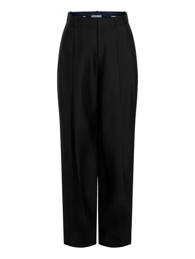 Jacquemus Curzio Pleated Trousers In Black