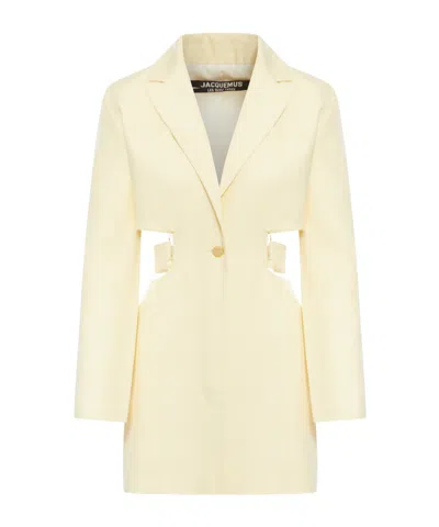 Jacquemus Bari Dress In Pale Yellow