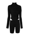 Jacquemus Ribbed Cut-out Jumpsuit In Black