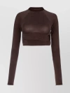 JACQUEMUS CUT-OUT SLEEVE CROP TOP
