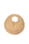 Jacquemus The Spiaggia Small Raffia Round Circle Bag In Nude