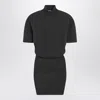Jacquemus Dark Grey Wool And Cashmere Dress In Black