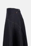 Jacquemus Flared Denim Skirt In Blue