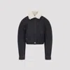 Jacquemus Dark Blue Ovalo De-nimes Cotton Jacket In Black