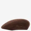 Jacquemus Dark Brown Embroidered Flat Beret Hat In Brown