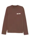 Jacquemus Dark Brown Logo T-shirt In Brown