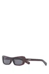 Jacquemus Capri Rectangular Tortoiseshell Sunglasses In Brown