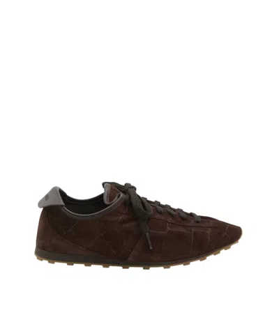 Jacquemus Dark Brown Textured Tennis Sneakers