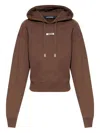 Jacquemus Le Hoodie Gros Grain Hooded Cotton Sweatshirt In Brown