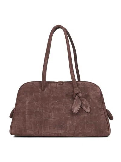 JACQUEMUS DARK BROWN THE TURISMO BOWLING BAG