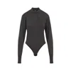 Jacquemus Merino Wool Blend Fitted Bodysuit In Brown