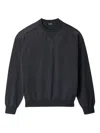 Jacquemus Long Sleeve Crewneck Sweater With Ribbed Cuffs In Black
