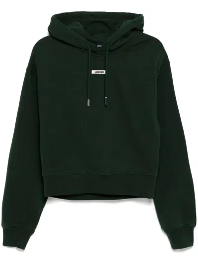 JACQUEMUS DARK GREEN GROS GRAIN HOODIE