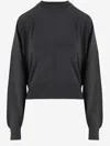 Jacquemus Merino Wool Sweater With Logo Embroidery In Black