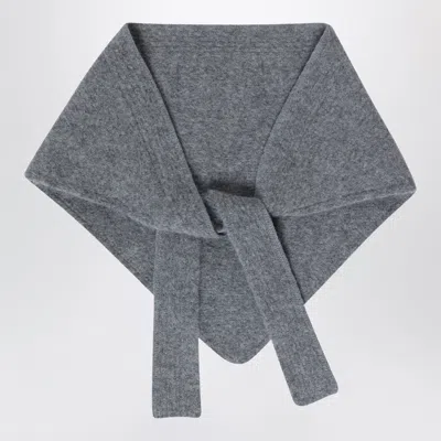 Jacquemus Dark Grey Gros Grain Scarf In Alpaca Blend In Gray