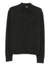 Jacquemus Dark Grey Wool And Cashmere Cardigan Men In Black