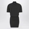 Jacquemus Dark Grey Wool And Cashmere Dress In Black