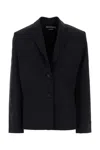 Jacquemus Dark Navy La Veste Blazer In Black
