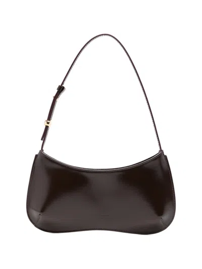 Jacquemus Dark Red Shoulder Bag With Adjustable Strap In Black