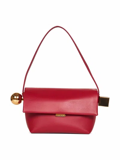 Jacquemus Dark Red The Rond Carré Shoulder Bag