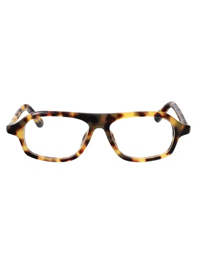 Jacquemus Dark T-shell/ Yellow Gold/ Optical Acetate Glasses In Multi