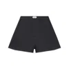 Jacquemus Amelo Denim Shorts With Logo-label In Black