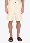 Jacquemus De Nimes Bermuda Shorts In Off-white