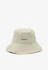 Jacquemus De-nimes Bucket Hat With Logo In Neutral