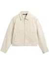 Jacquemus Long-sleeved Denim Jacket In Neutrals