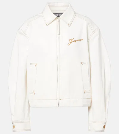 Jacquemus Embroidered Jacket In Neutral