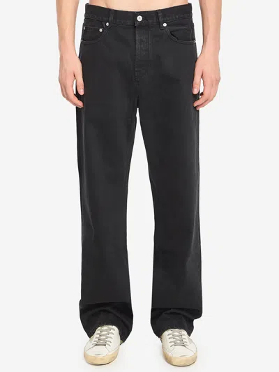 Jacquemus Straight Leg Denim Pants In Black