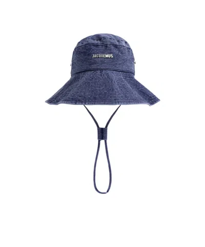 Jacquemus De Nimes Drawstring Bucket Hat In Green
