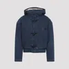 Jacquemus Blue De-nimes Duffle Cotton Jacket In Blue