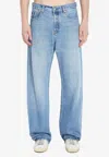 Jacquemus Le De-nime Droit Jeans Multicolor In Blue