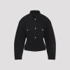 Jacquemus La Veste De Nimes Black Jacket With Rear Belt In Denim Woman In Black