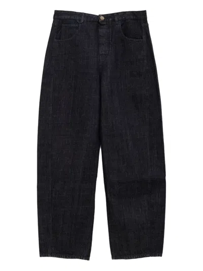 Jacquemus Le De-nimes Button-fastening Panelled Jeans In Black