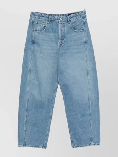 Jacquemus De Nimes Mirada Wide Leg Denim Trousers In Blue