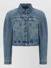 Jacquemus Classic Cotton Denim Jacket With Tailored Hem And Chest Pockets In Blue