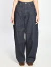 Jacquemus Women De-nimes Ovalo Denim Pants In Blue