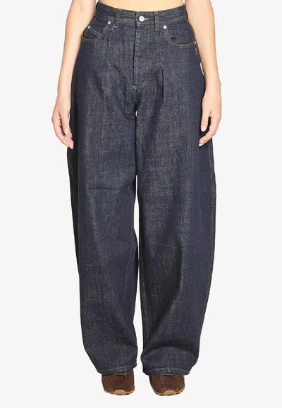 Jacquemus De-nimes Ovalo Denim Pants In Blue