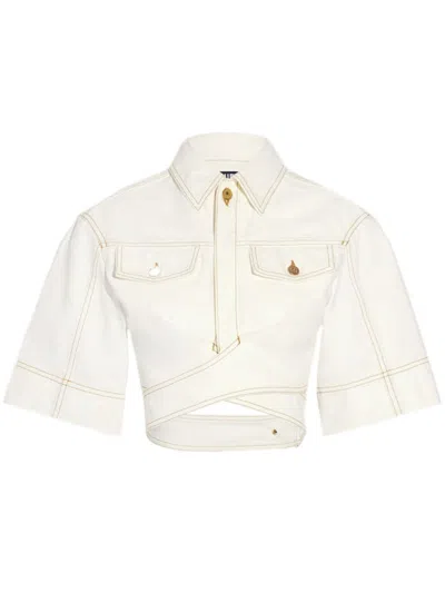Jacquemus White La Casa 'le Haut De-nîmes' Denim Shirt