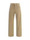 Jacquemus Beige Cotton Straight-leg Jeans In Brown